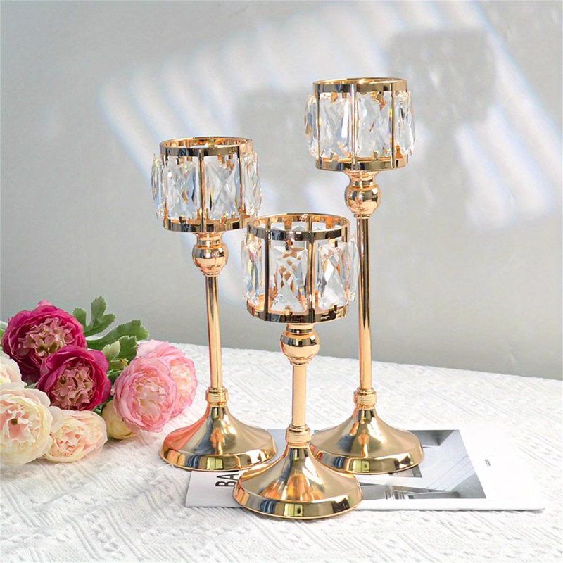 Bougeoir de table en métal 12,99 po H, Argent