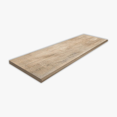 Woodland Natural Exterior 12x48 Porcelain Unglazed Bullnose Coping