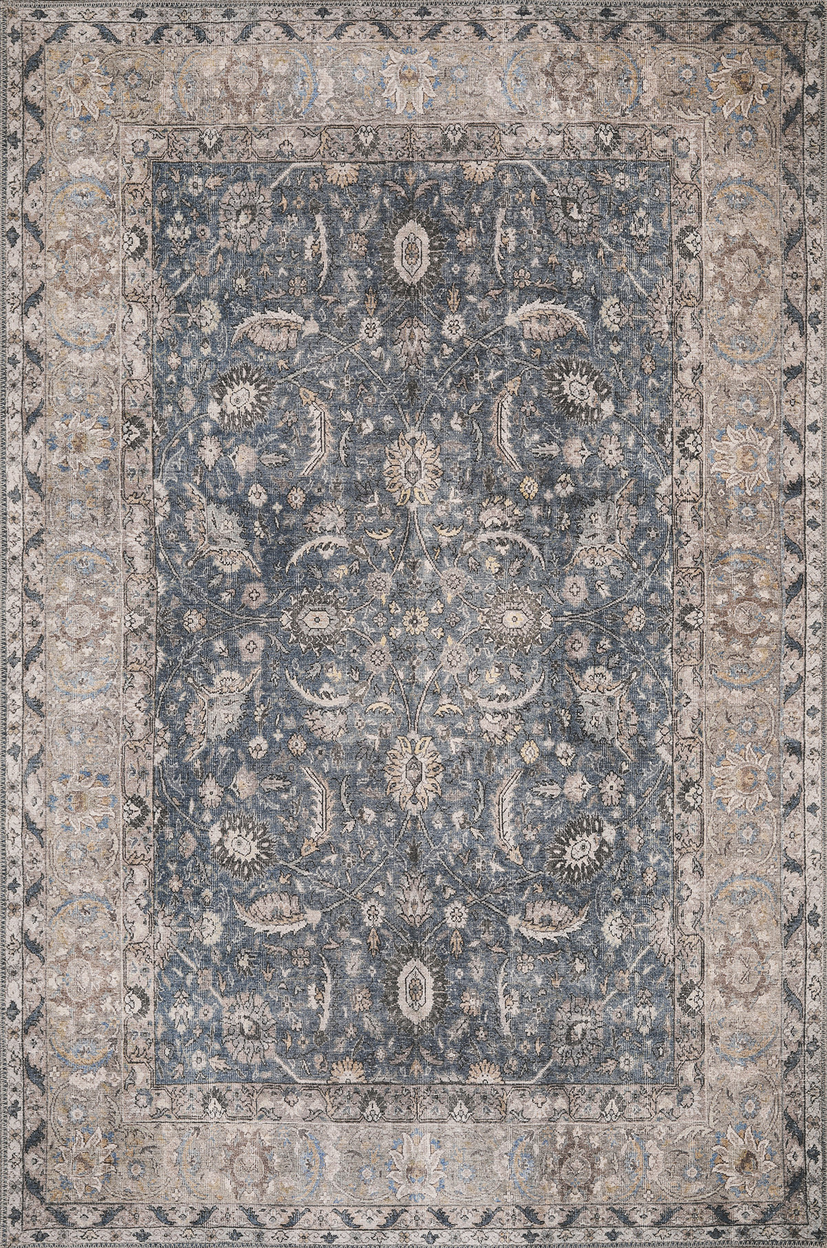 Lark Manor™ Alvyda Machine Washable Area Rug in Slate Blue & Reviews ...