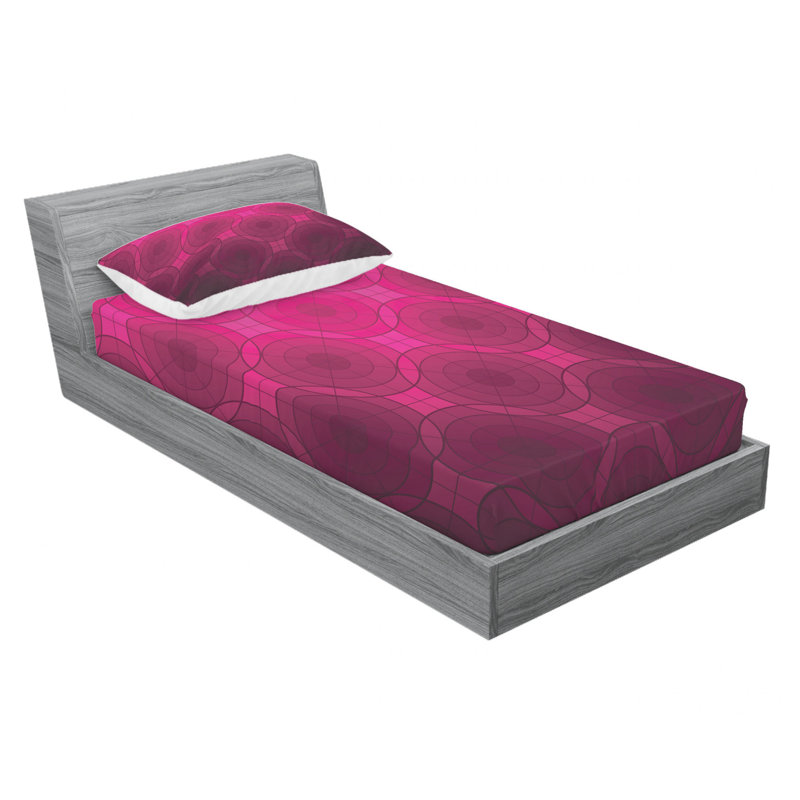 Microfiber Geometric Sheet Set, Twin XL Sheet Set with 1 Pillowcase
