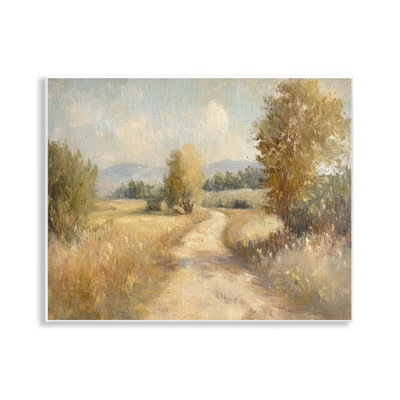Plaque murale Gravel Road Landscape, design par Petal Prints Design