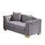 Canapé Chesterfield classique en velours avec détails cloutés dorés-1886495279-1886495277