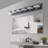 6-Lamp Black Dimmable LED Industrial Vanity Light