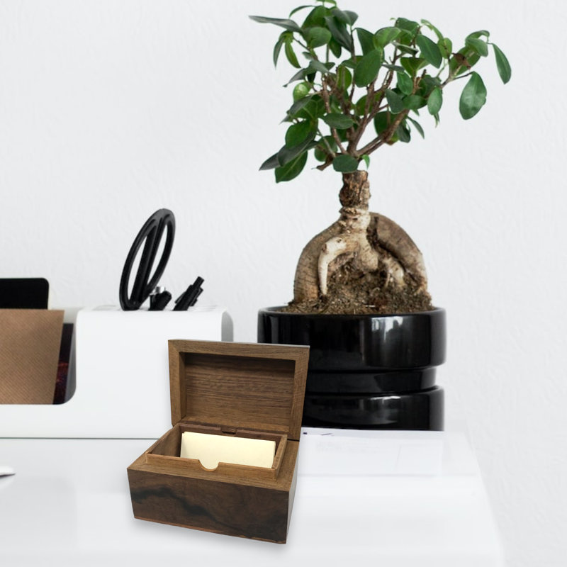Curved Business Card Holder Box