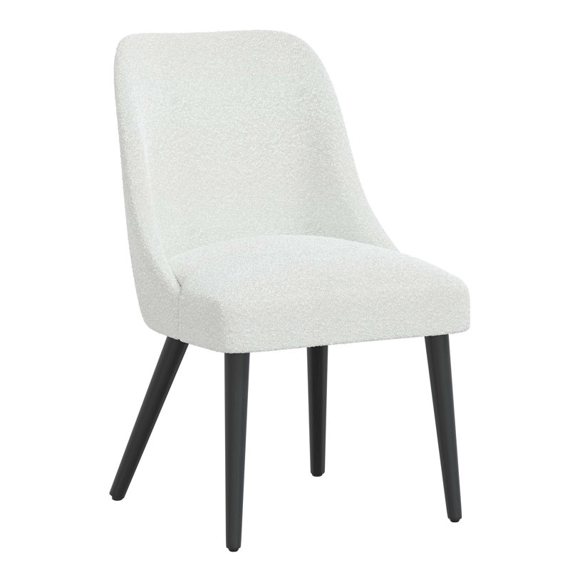Chaise en bois massif Lozelle, Bois noir, Boucle ivoire classique