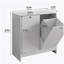 Panier à linge incliné avec panier amovible, panier à linge caché, armoire de rangement pour panier de salle de bain, organisateur de maison autoportant, blanc