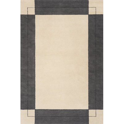  Pavelle Bordered Handmade Wool Area Rug