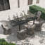 Ensemble de salle à manger de patio pour 8 personnes avec table en aluminium Blanche-2035211933