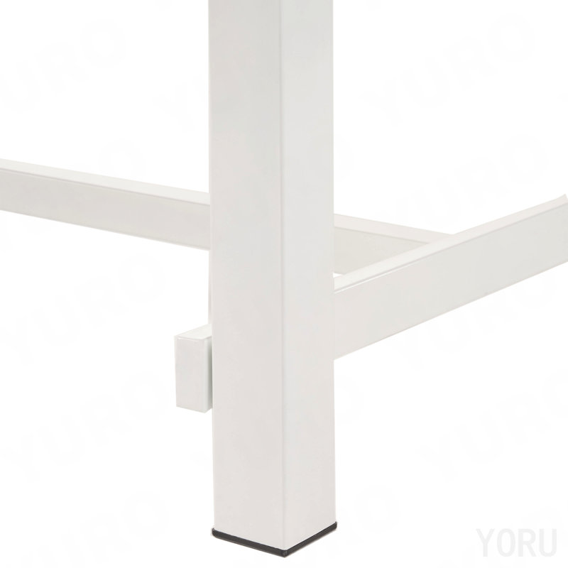 Table de patio pour l'extérieur, 30" H x 36" W x 79" D, Dark brown / White, Wood+Metal