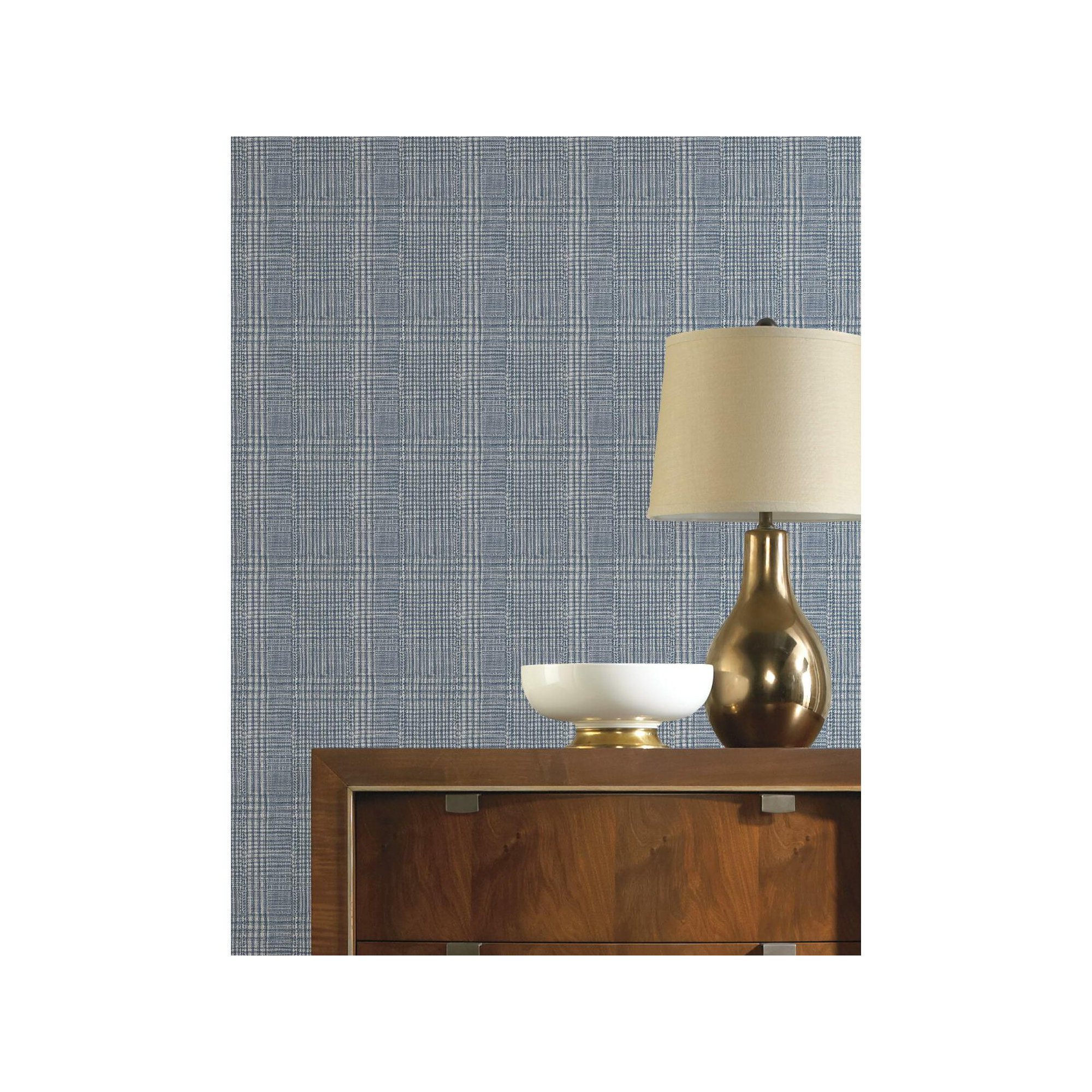 Plaid Wallpaper, Blue
