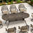 Tauren 8 - Person Patio Dining Set with Oval Table , Cushions Included-1565017768