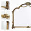 Miroir mural arqué antique avec cadre en métal Baroque-661619687