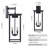 26"(H) 1ps Modern Outdoor Wall Lanterns with Black Metal Frame and Clear Glass, 4 E12 Bulb Socket, Weatherproof Wall Sconces for Porch, Garden, Patio (No Bulbs)