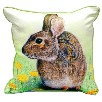 Rabbit Reversible Throw Pillow