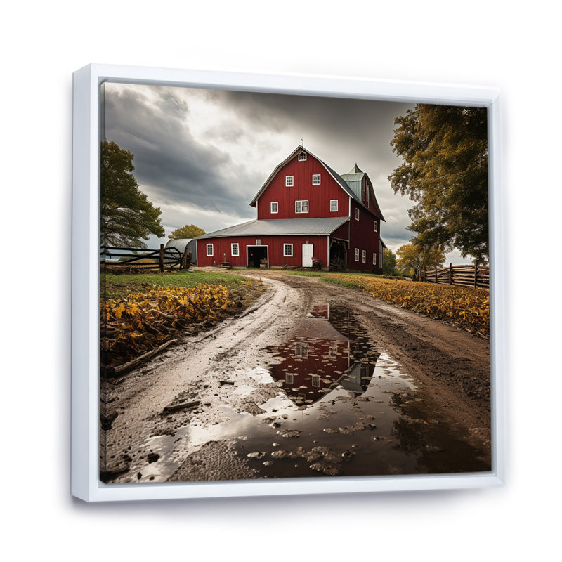Farm Farmstead Delight Muted II - Countryside Canvas Print, H 16 po x l 16 po x P 1 po, Cadre flottant blanc