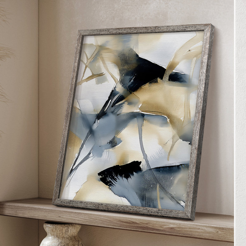 Reproduction encadrée FLORAL Series Dxxxviii - bois massif, H 11 po x l 9 po
