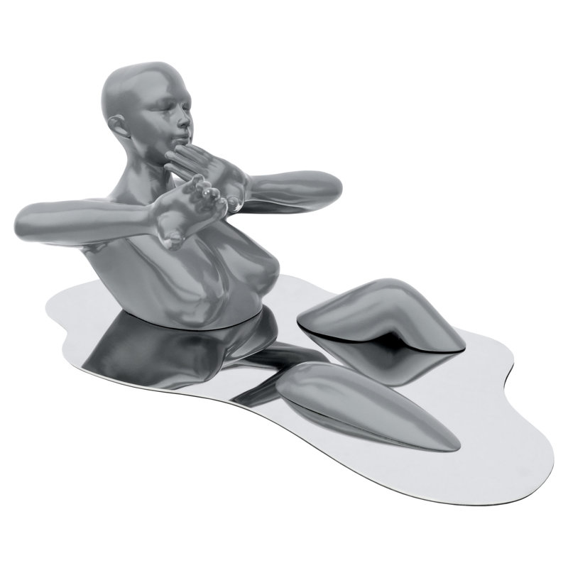 Caraker People Figurines & Sculptures, Gray/Silver