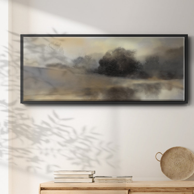 Misty Pond- Toile encadrée, H 12 po x l 30 po