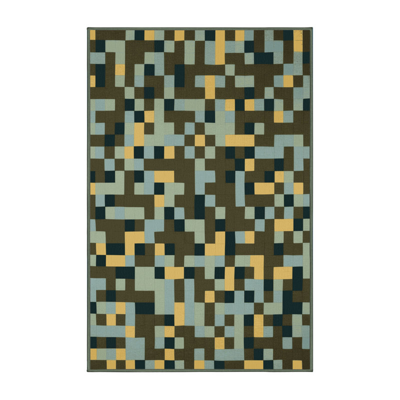 Fragmented Flora Rug, Rectangle 2' x 3'
