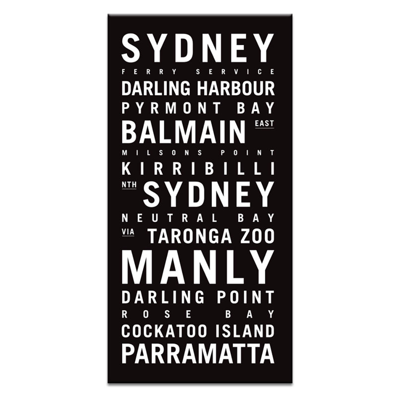 Tram Scrolls - Print on Canvas, 62.5cm H x 32.5cm W x 4.5cm D