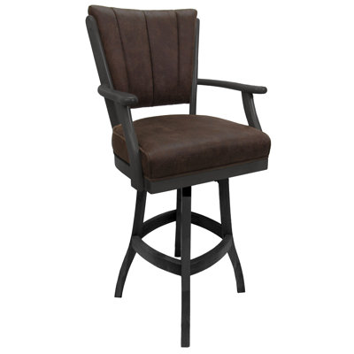 Très grand tabouret pivotant en bois Irminger