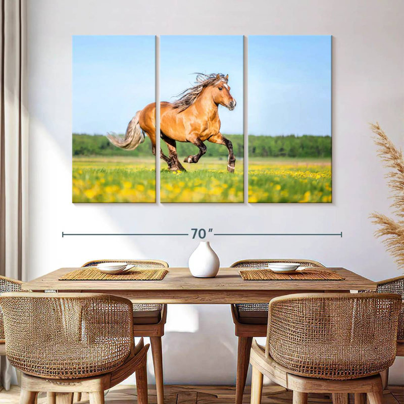 Brampt Palomino Horse, 42" H x 65" W