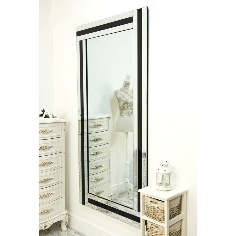 Weslyn Wood Flat Wall Mirror
