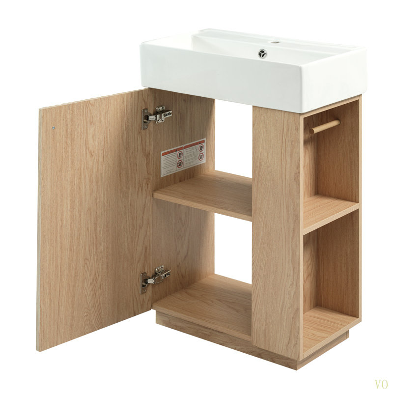 Meuble-lavabo 21,6 po avec lavabo en céramique
