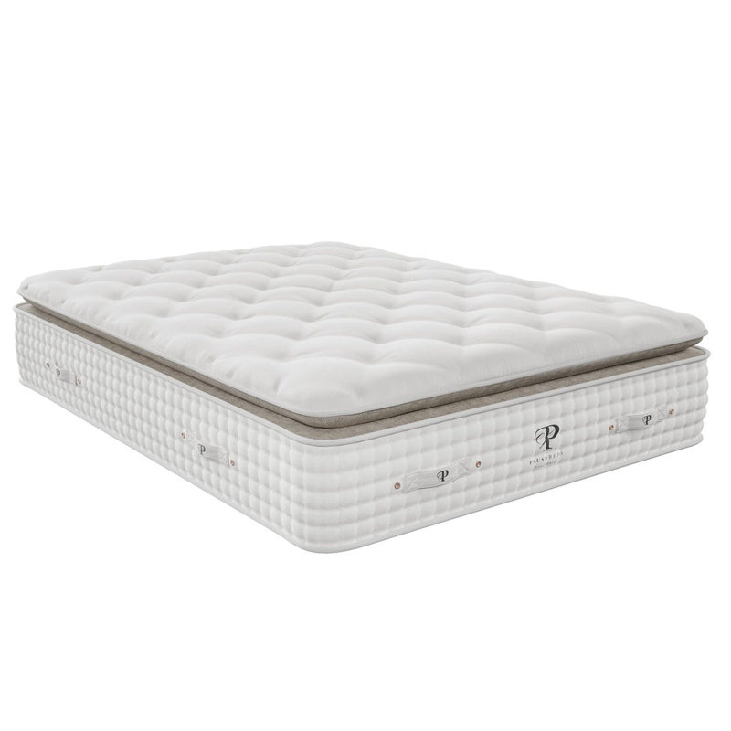PlushBeds Organic Bliss 14" Medium-Firm Pillowtop Latex Mattress, Split California King