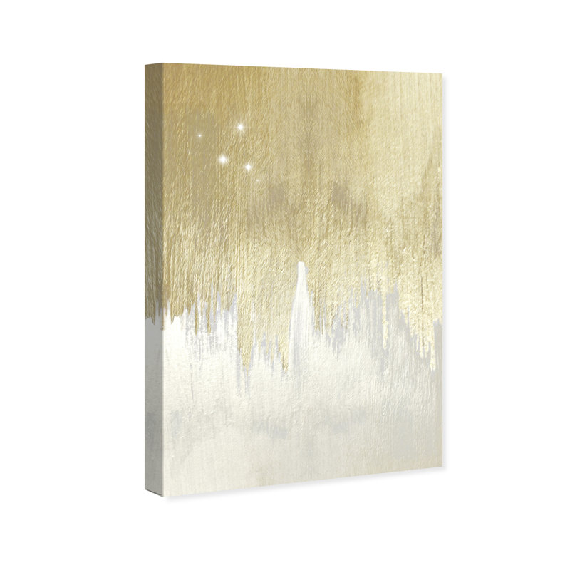 " Golden White Starry Night ", 36" H x 24" W x 0.8" D