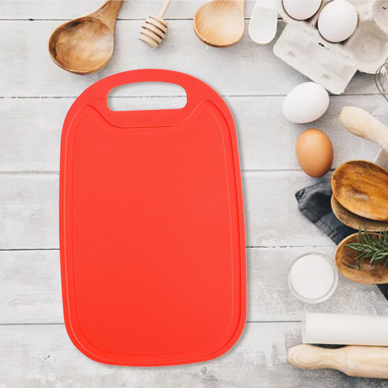 Planches à découper en plastique pour la cuisine Très grande planche à découper à double face lavable au lave-vaisselle, Red