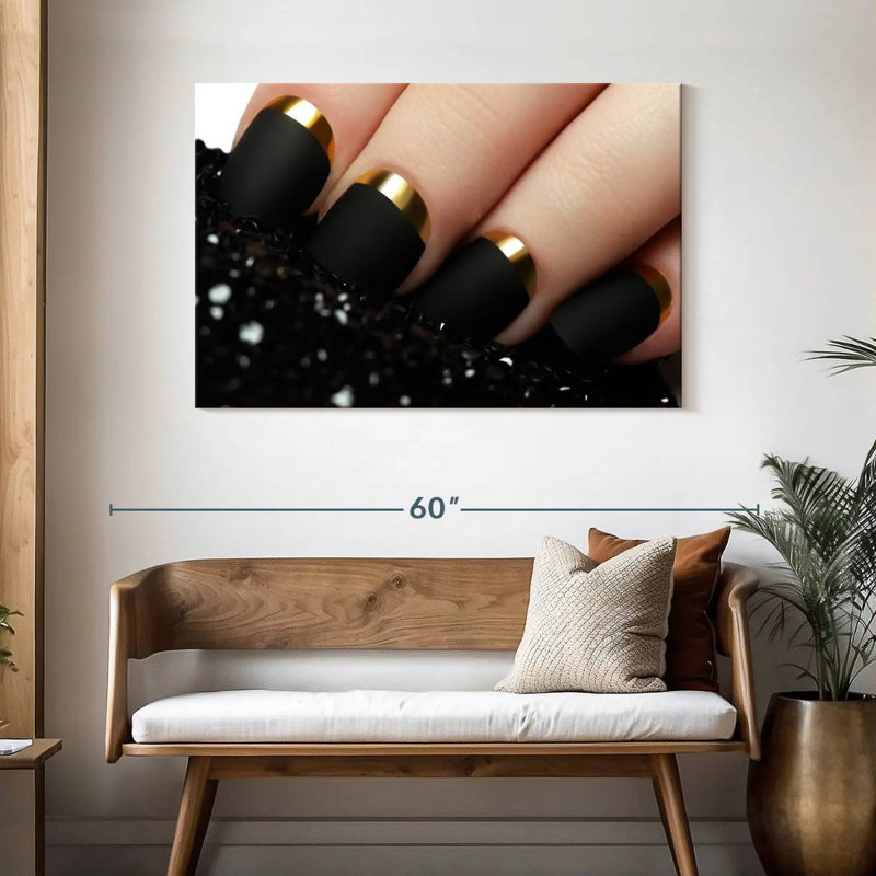 Shuttleworth Matte Black Nails, 30" H x 45" W