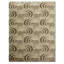 Tapis beige en laine noué à la main de conception unique 6 pi 3 po x 8 pi 10 po