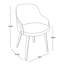 Chaise de salle à manger / d'appoint en bois de noyer et tissu crème