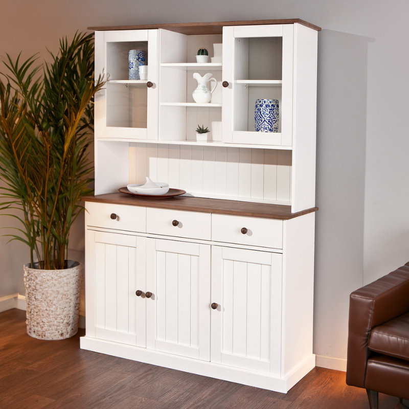 Westerland Sideboard, White/Sepia/Brown