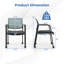 Ensemble de chaises de conférence pour 2 chaises de bureau empilables en filet pour salle d'attente