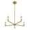 Jahrell 5 - Light Soft Brass Candle Style Pendant