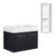 Meuble-lavabo mural 30 po avec lavabo et support de rangement