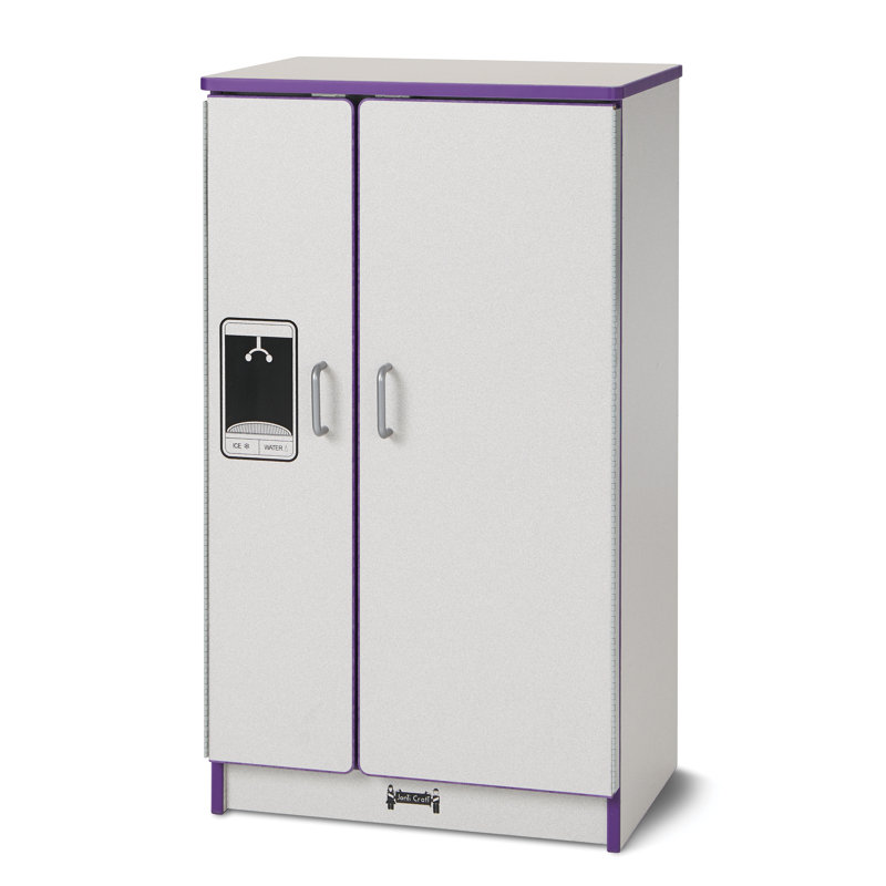 Rainbow Accents Culinary Creations Kitchen Refrigerator, Gray/Purple