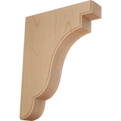 1 3/4"W x 7 1/4"D x 9 1/2"H Bedford Wood Bracket, Alder (2-Pack)