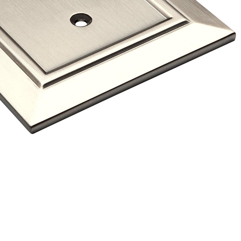 Classic Architecture 1-Gang Toggle Light Switch Wall Plate, Brushed Nickel