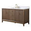 Ensemble de meuble-lavabo autoportant 60 po avec plateau en marbre Caldwell-107663198-107663199-107663202