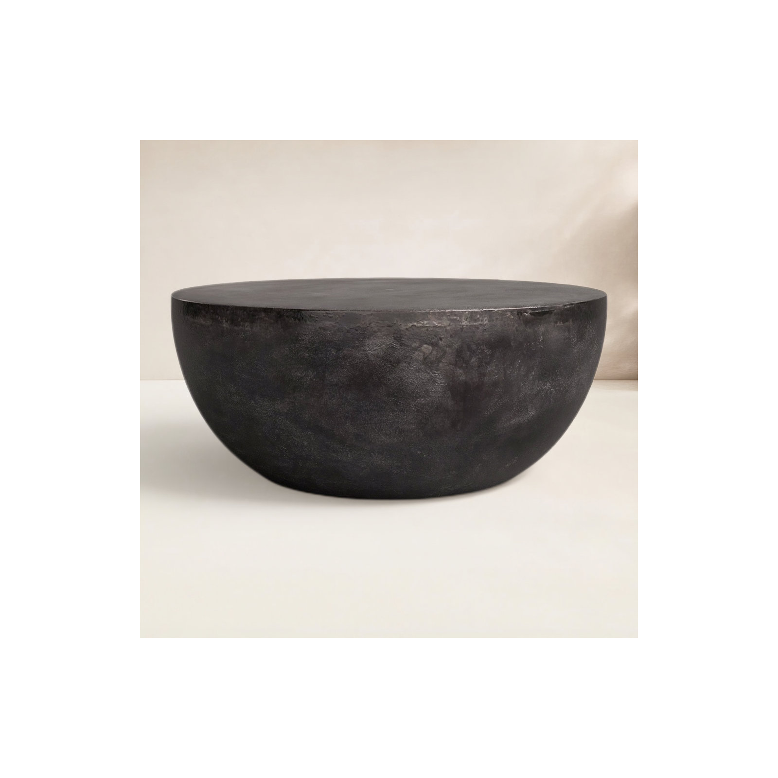 36'' Metal Outdoor Coffee Table, Black