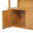 Japandi Wood Storage End Table with Open Shelves