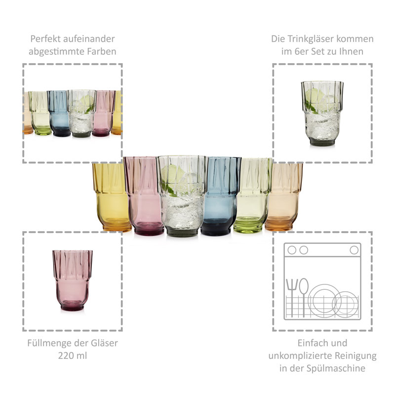 Emlenton 330ml Drinking Glass Set