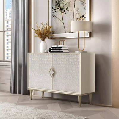 Chic Shell-Accented Cabinet with Star Handles