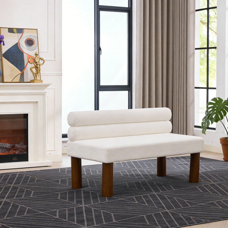 Upholstered Chaise Lounge, Beige