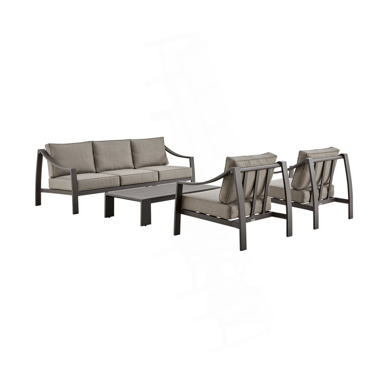 Canapé d'extérieur en aluminium brun Umbriax