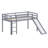 Fun Loft Bed with Slide, Ladder, and Full Safety Guardrails-129109658