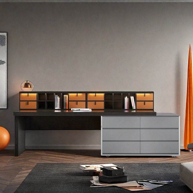 Coiffeuse moderne et simple de luxe, Gris foncé
